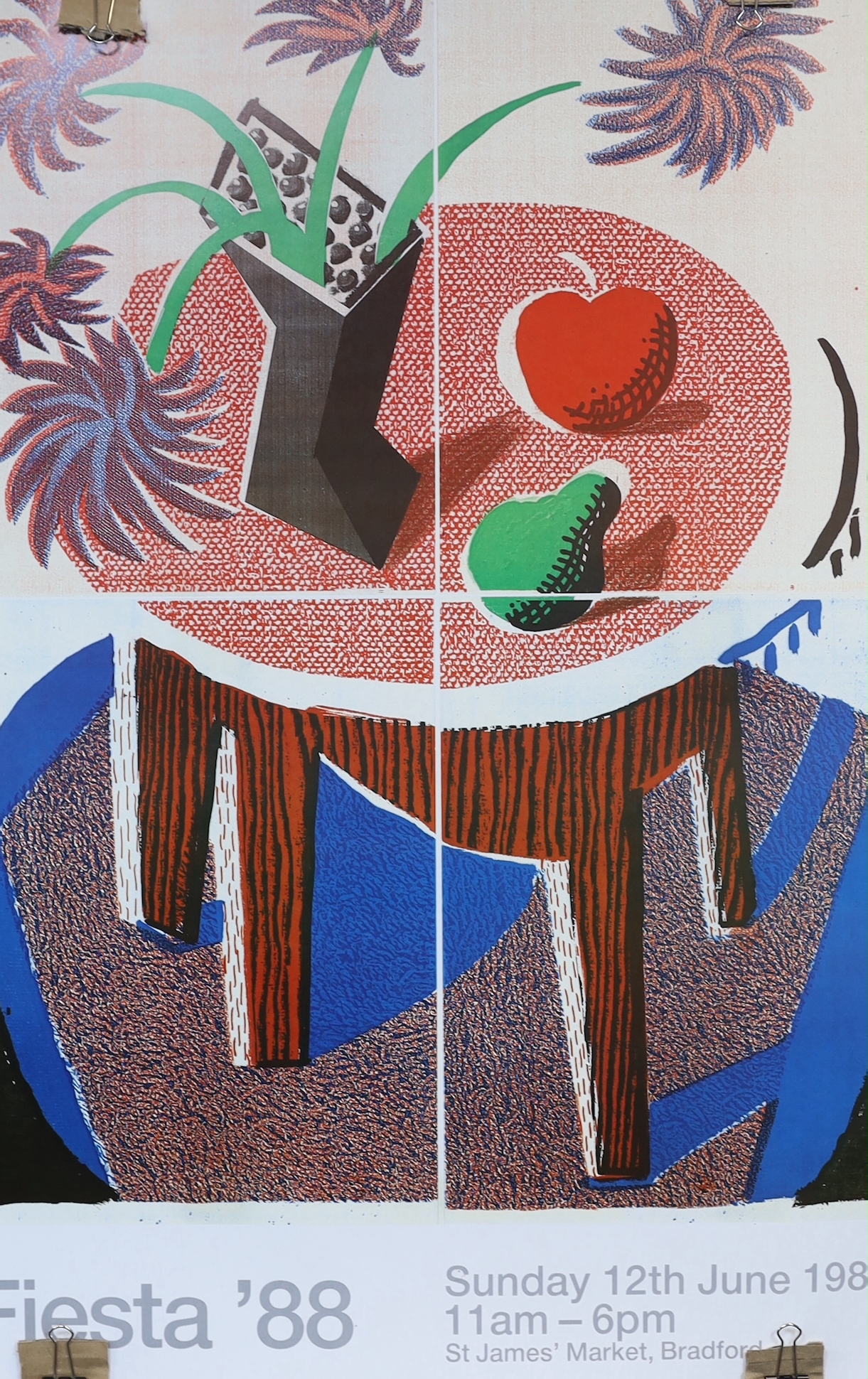 David Hockney RA (British b.1937), offset lithograph, Fiesta ‘88, Bradford Festival, 1986, unframed